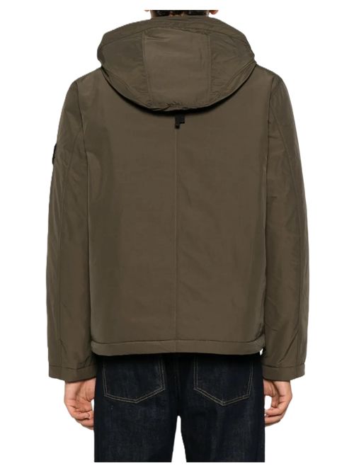 hooded logo-patch jacket Stone Island | L2S15 4100010 S0A26V0078 COAL GREY